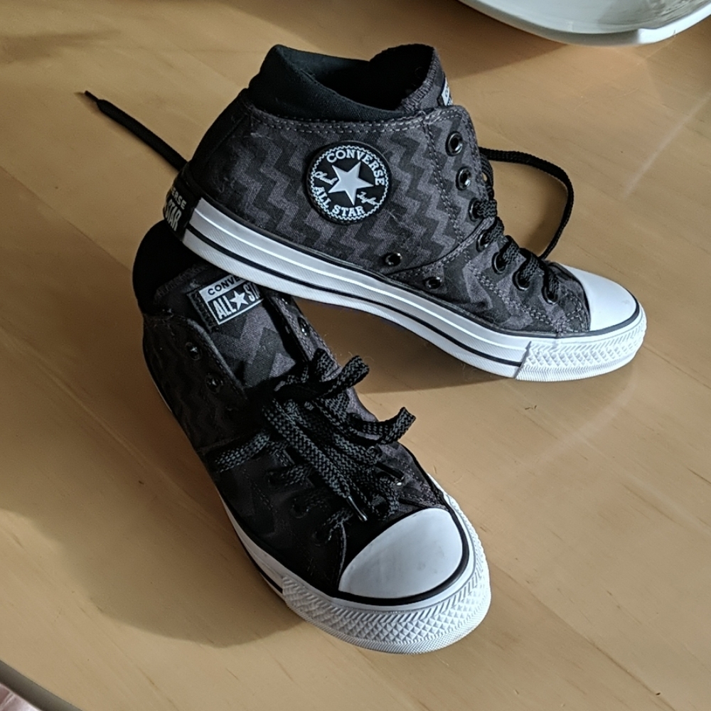 Converse Madison mid top black grey Chevron